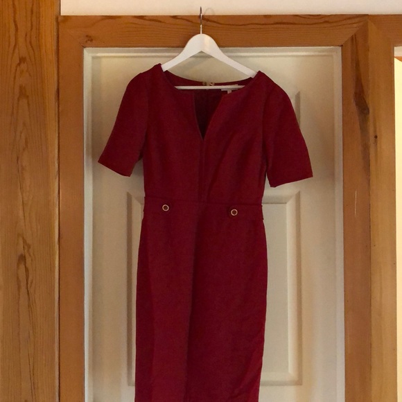 Tory Burch elegant red mod Lydia dress - Picture 1 of 6